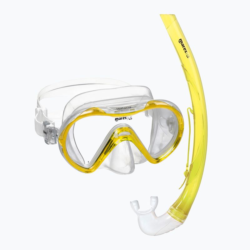 Mares Combo Seahorse gelb/klar Kinderschnorchel-Set