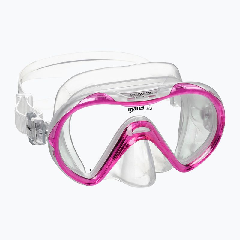 Mares Combo Seepferdchen rosa/klar Kinderschnorchelset 2