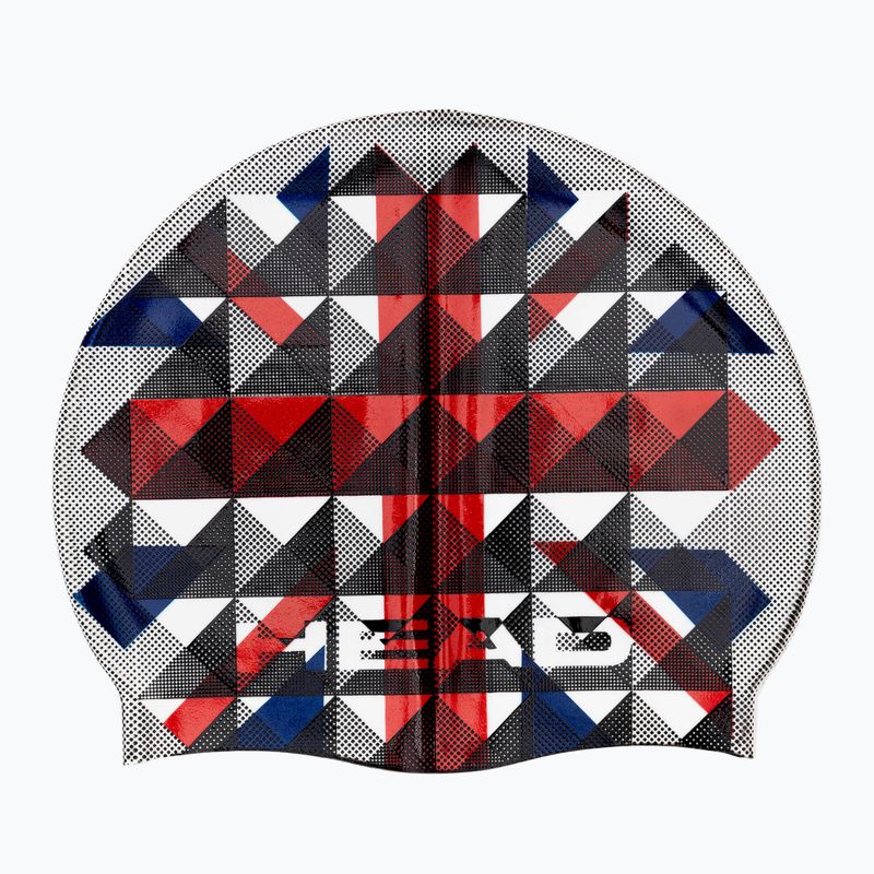 Badekappe HEAD Flag Suede Rhoumb grau-rot 455288