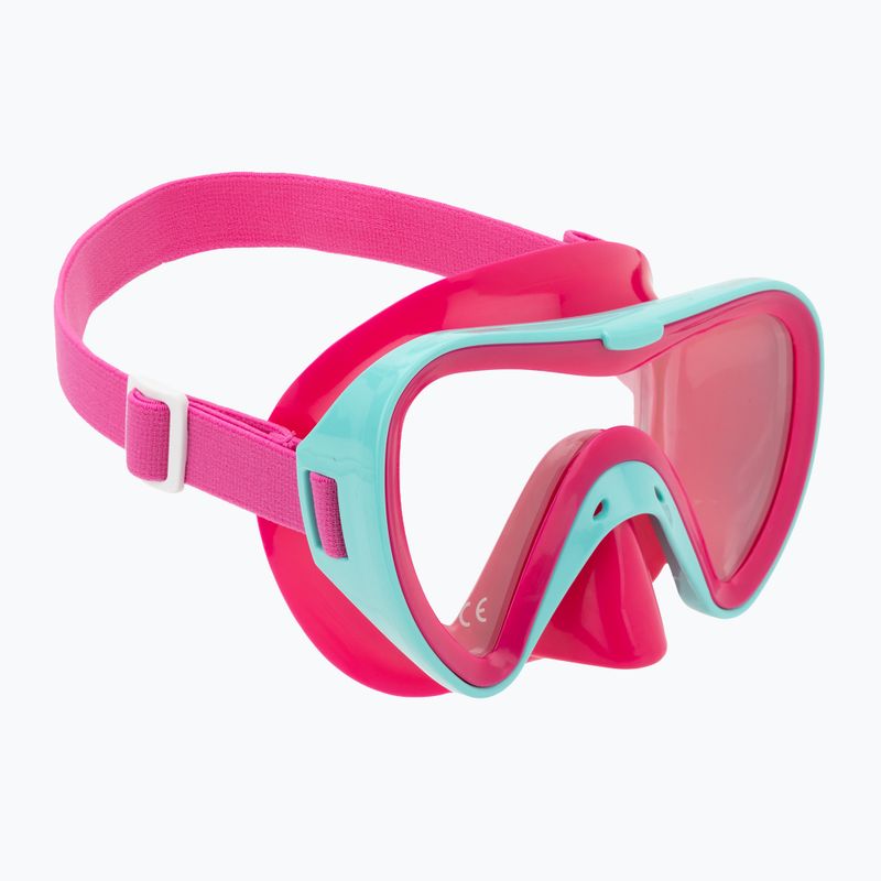 Mares Turtle aqua/pink Kinder-Schnorchelmaske