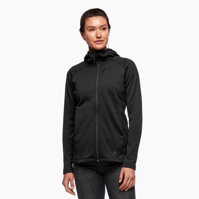 Damen-Trekkingjacke Black Diamond Factor Hoody schwarz AP74482