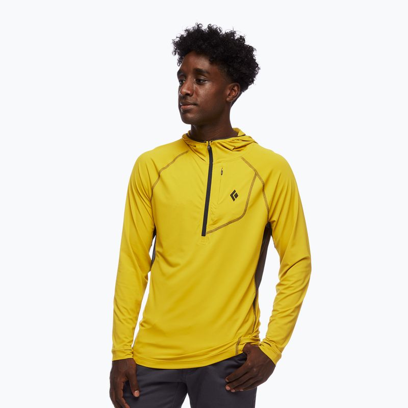 Herren trekking Sweatshirt Black Diamond Alpenglow Pro Hoody gelb AP7528276 2