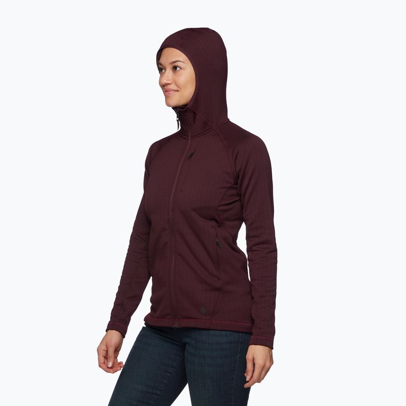 Damen-Trekkingjacke Black Diamond Factor Hoody dunkelrot AP7448618 3