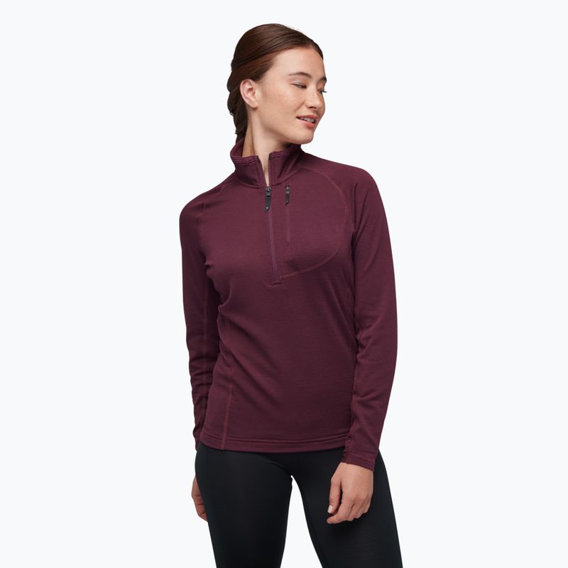 Damen-Trekkingjacke Black Diamond Coefficient LT QZ brombeer