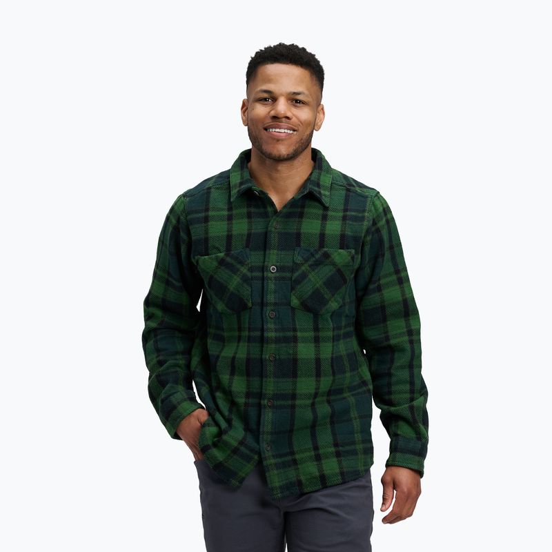 Black Diamond Project Heavy Flannel Herren-Trekkinghemd grün/anthrazit kariert