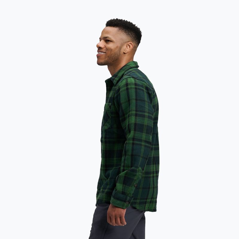 Black Diamond Project Heavy Flannel Herren-Trekkinghemd grün/anthrazit kariert 3