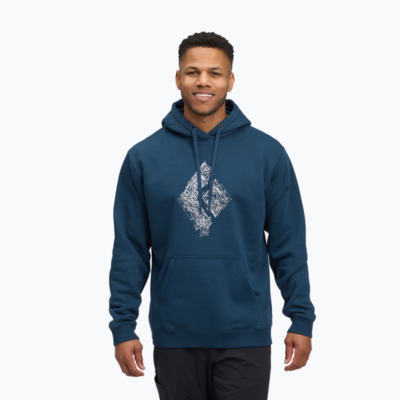 Herren Black Diamond Engineered Diamond Po Hoody indigo Sweatshirt
