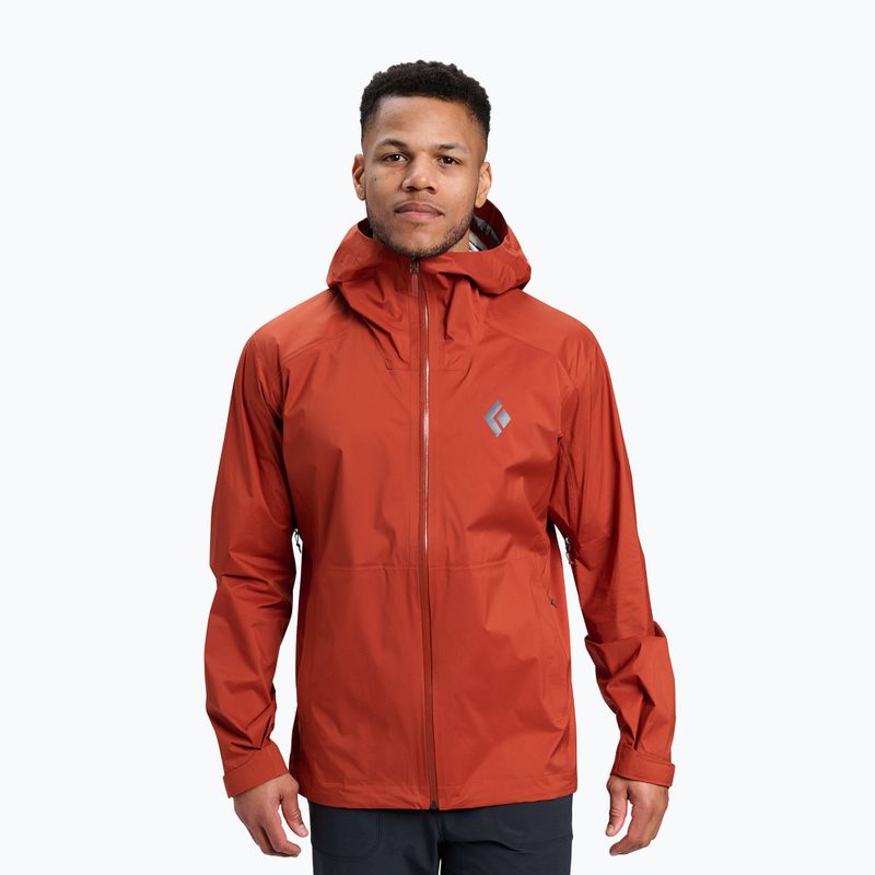 Herren Regenjacke Black Diamond Fineline Stretch burnt sienna