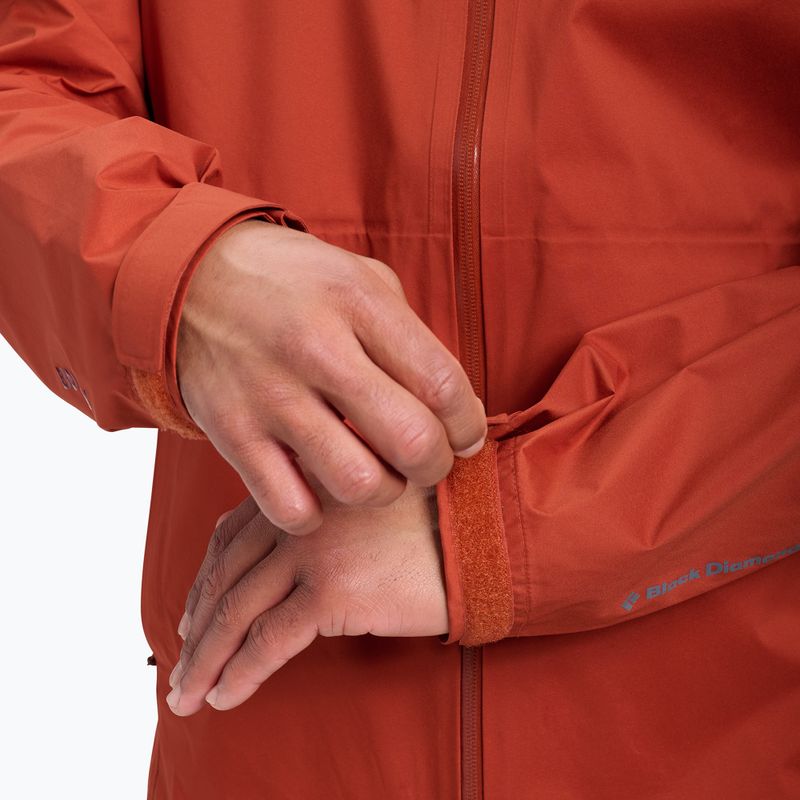 Herren Regenjacke Black Diamond Fineline Stretch burnt sienna 7