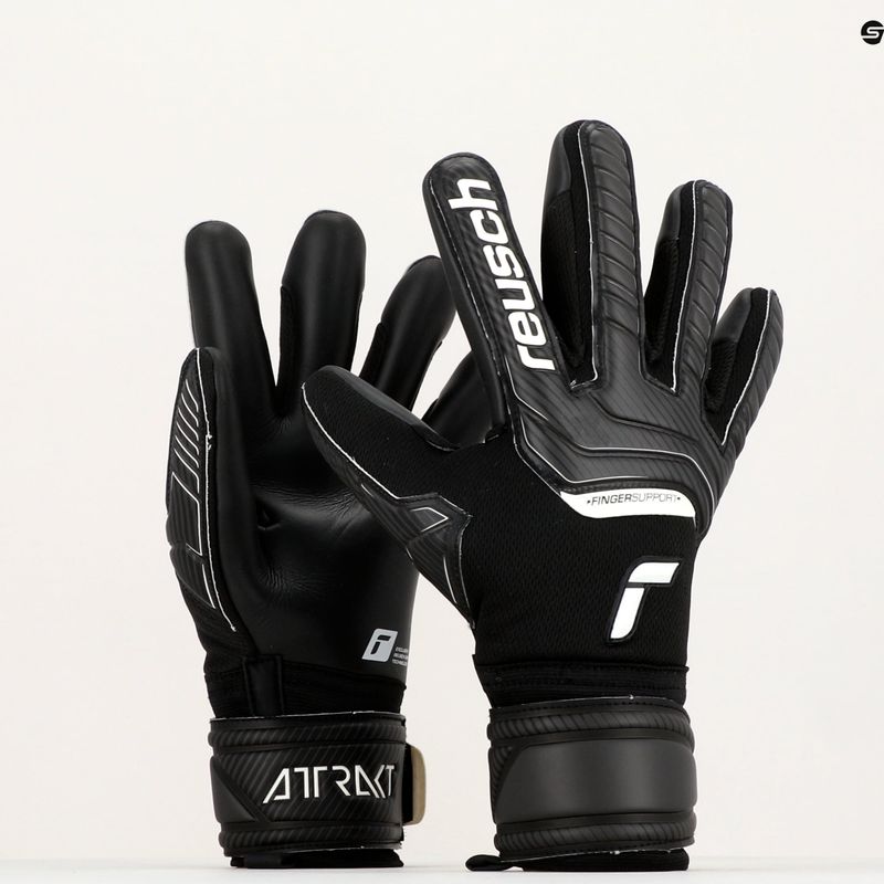 Reusch Attrakt Infinity Finger Support Torwarthandschuhe schwarz 5270720-7700 10