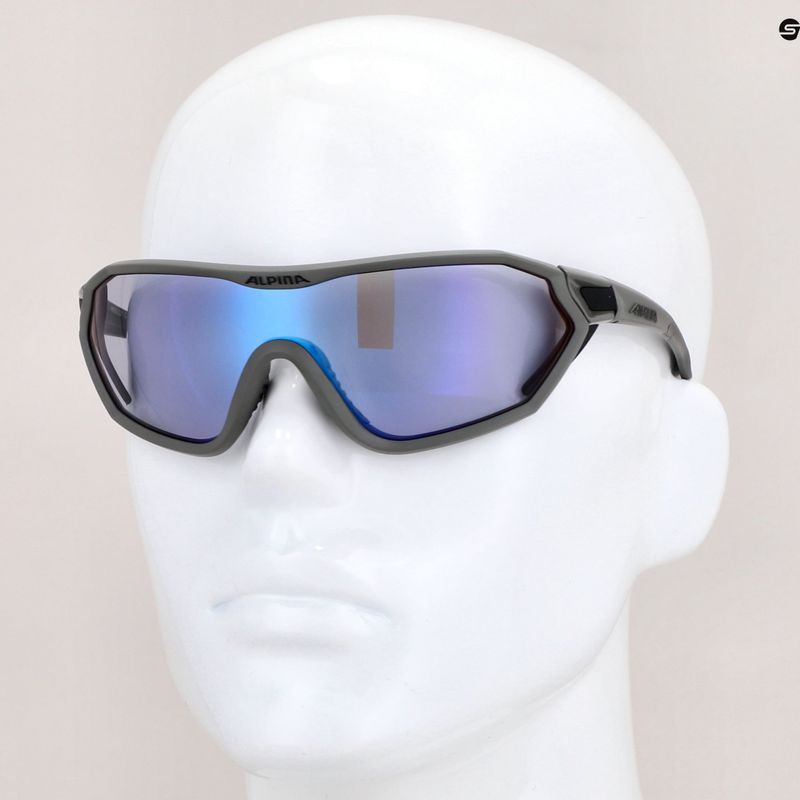 Fahrradbrille Alpina S-Way VM moon-grey matt/blue mirror 7