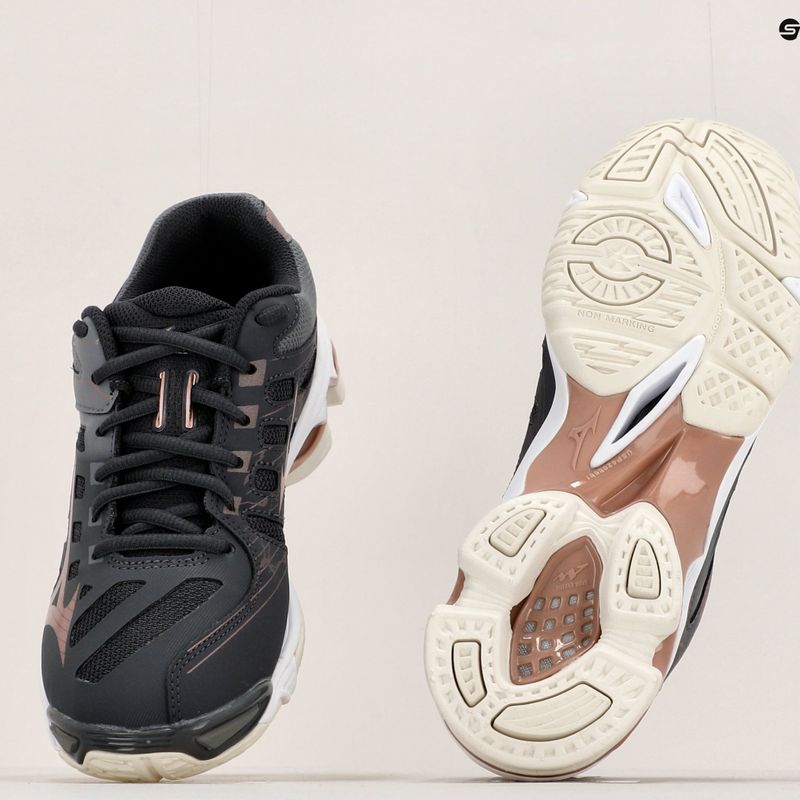Volleyballschuhe Damen Mizuno Wave Voltage Ebenholz/Rose/Quiet Shade V1GC216035 13