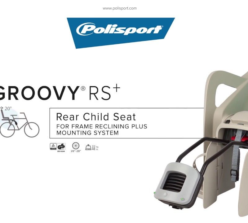 POLISPORT Groovy RS+ Kinderfahrradsitz schwarz FO 8640700001 8