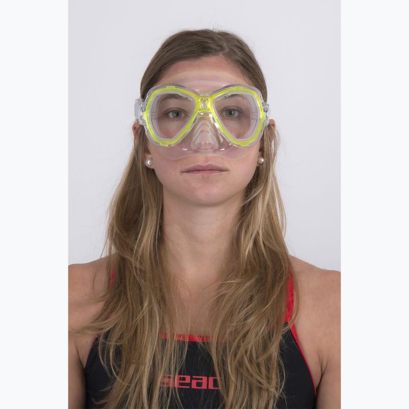 Tauchermaske Taucherbrille SEAC Elba yellow 4