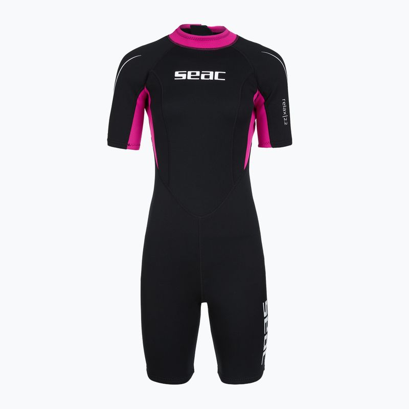 Damen Schwimm-Neoprenanzug SEAC Shorts Relax 2.2 mm black/pink 2