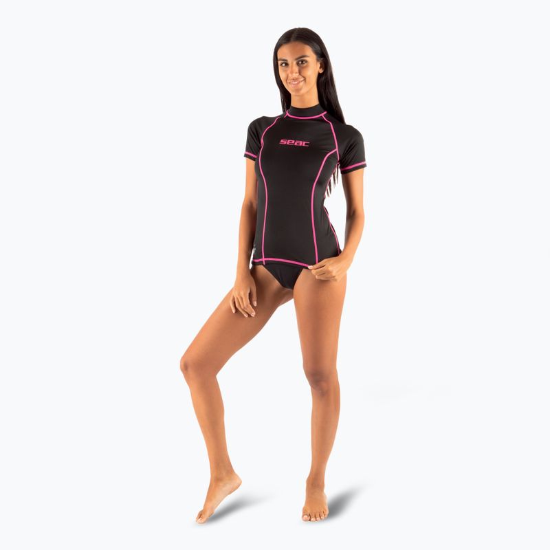 Damen-Schwimm-Shirt SEAC T-Sun schwarz 2