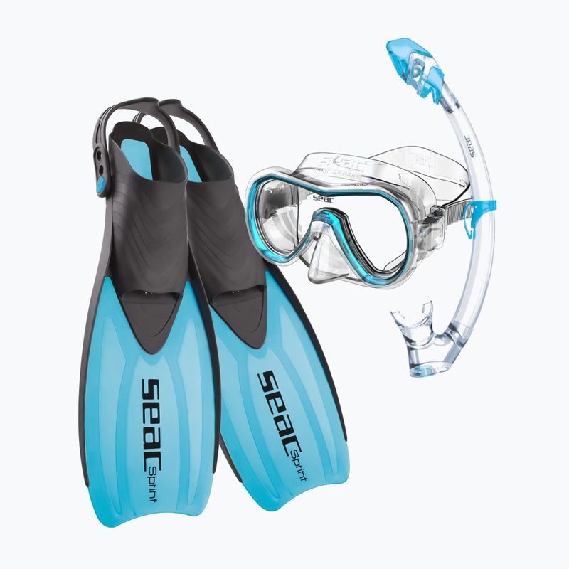 SEAC Tris Sprint Dry blau Schnorchelset