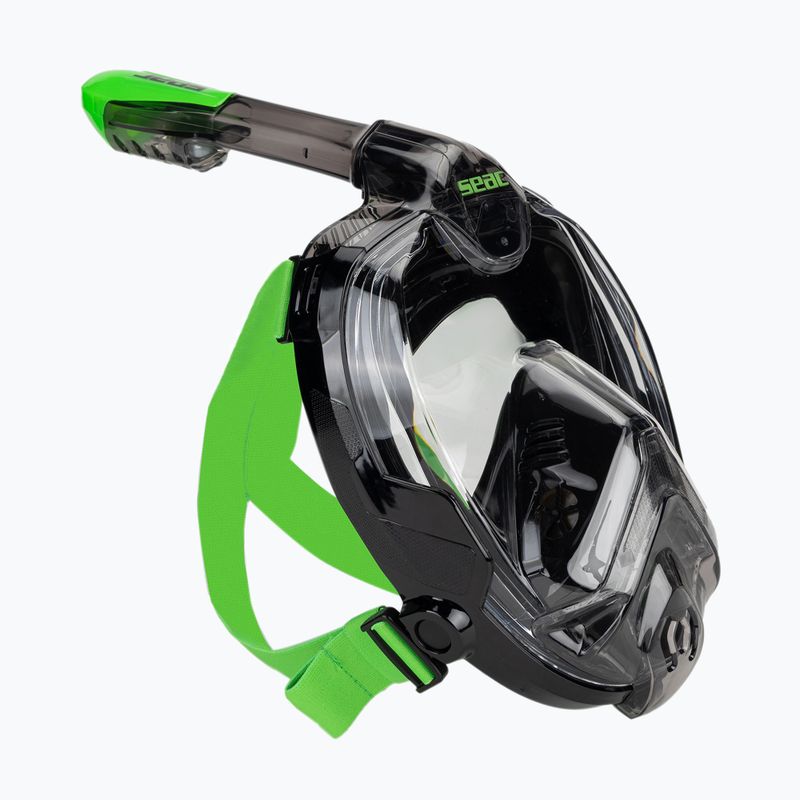 Vollgesichtsmaske zum Schnorcheln SEAC Libera black/green lime