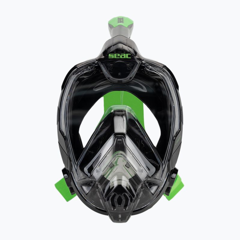 Vollgesichtsmaske zum Schnorcheln SEAC Libera black/green lime 2