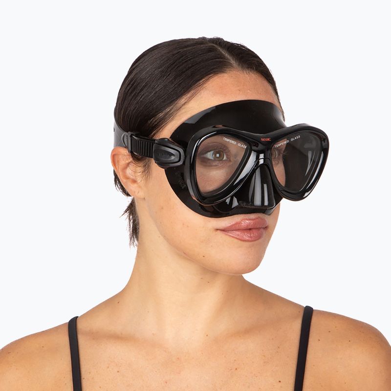 Tauchmaske SEAC Cove black/red 8