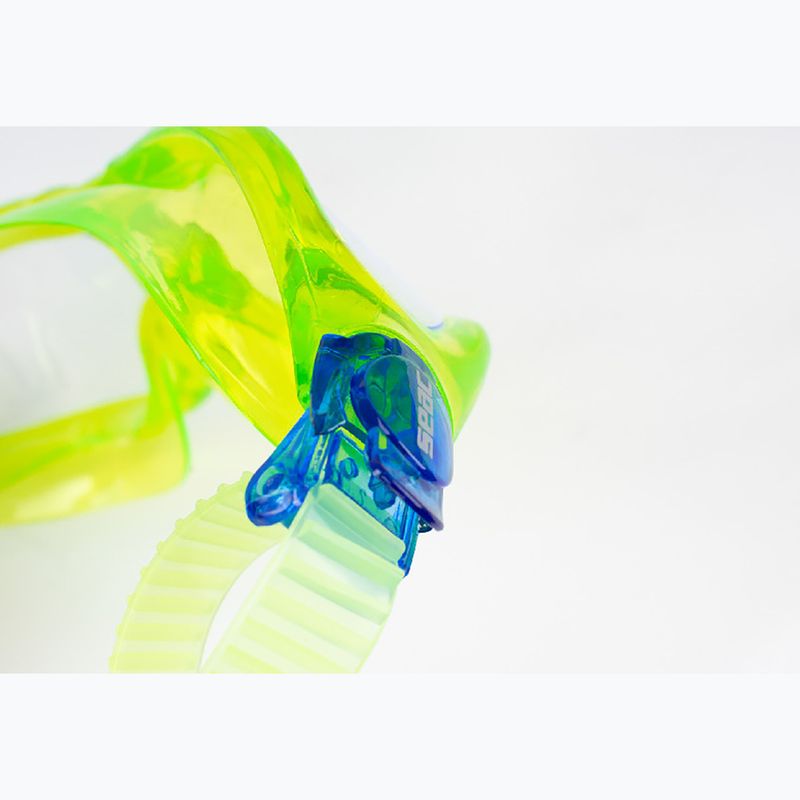 Kinderschwimmmaske SEAC Matt matt lime/clear 4