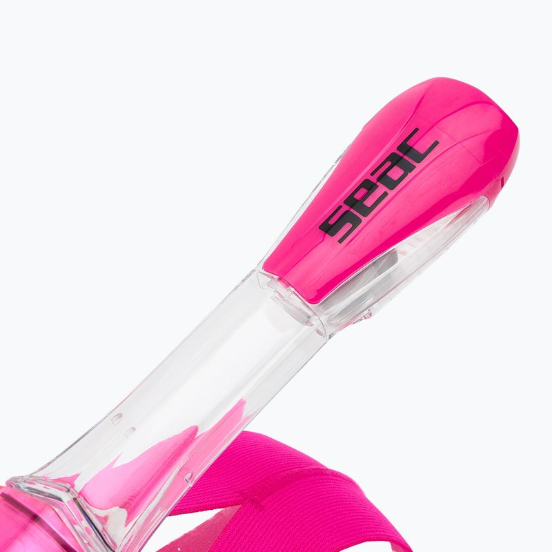 Vollgesichtsmaske zum Schnorcheln Kinder SEAC Magica black silicone/pink 4