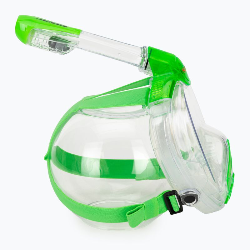 Vollgesichts-Schnorchelmaske für Kinder SEAC Libera lime transparent/lime 3
