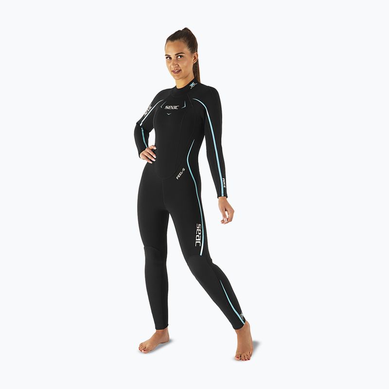 Damen-Neoprenanzug SEAC Feel-S 3 mm black/light blue 3