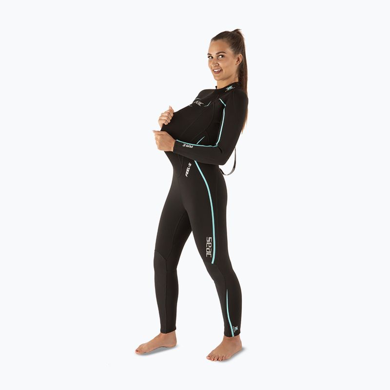 Damen-Neoprenanzug SEAC Feel-S 3 mm black/light blue 4