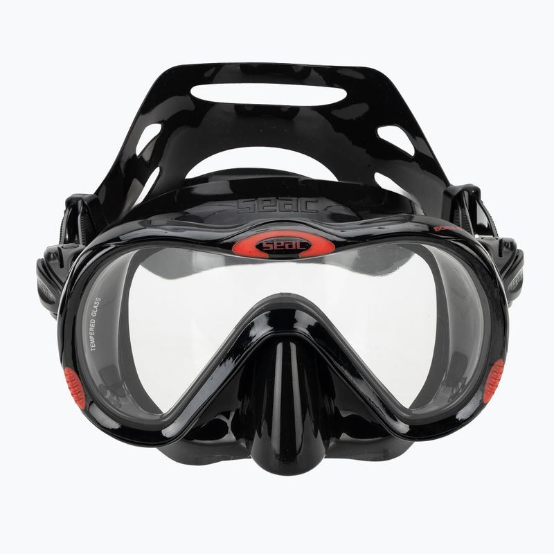 Schnorchelmaske Seac Boss black/red 2