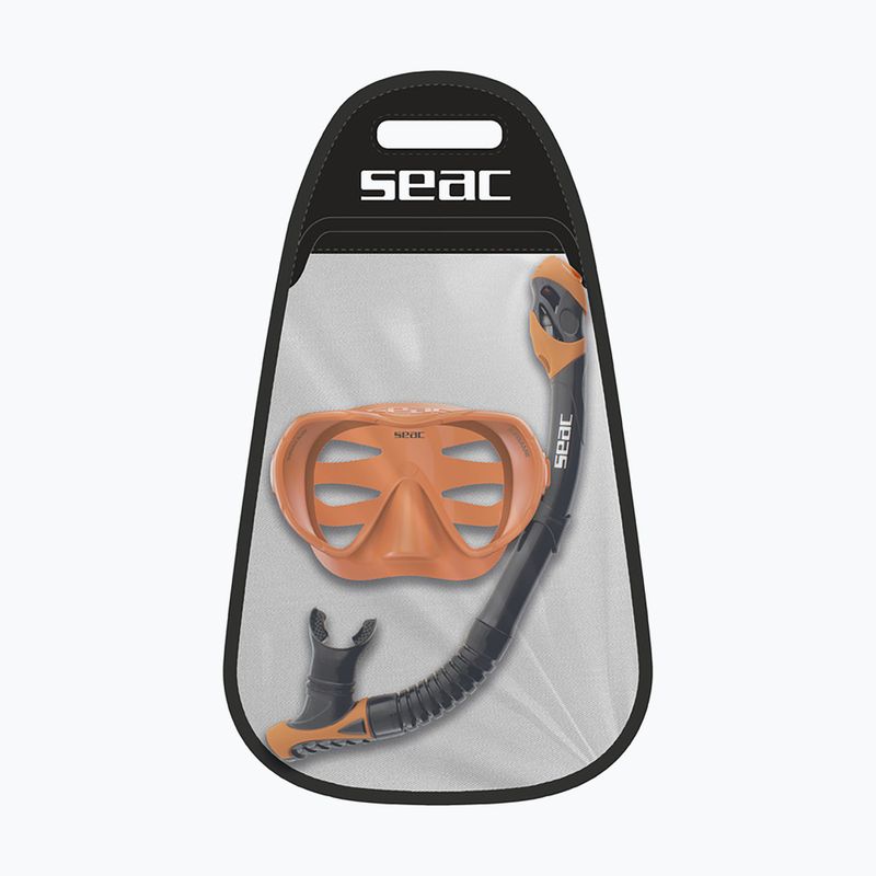 Schnorchelset SEAC X-Frame Combo orange 2