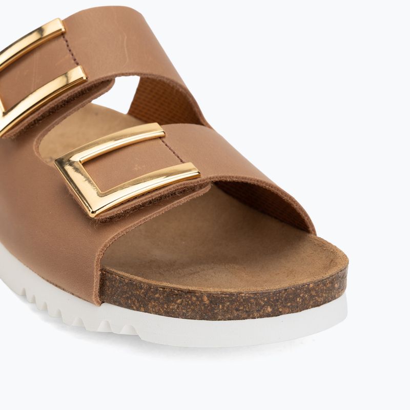 Damen-Pantoletten Scholl Montery 2 Straps Ad Med cognac 7