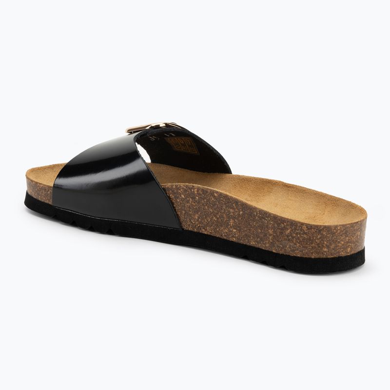 Scholl Kathleen Printed Leather Damen-Flip-Flops schwarz 3