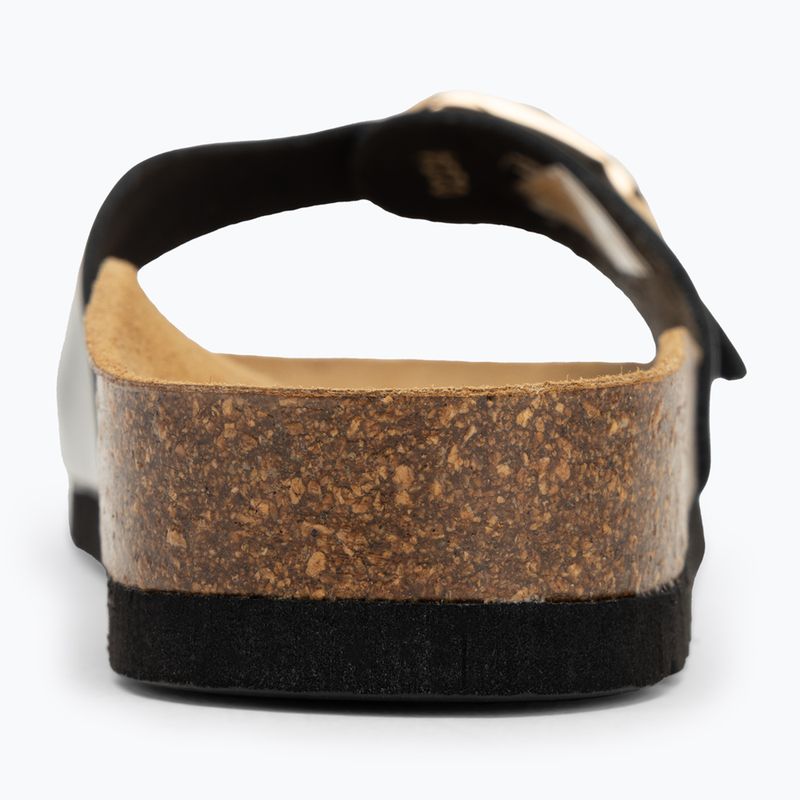 Scholl Kathleen Printed Leather Damen-Flip-Flops schwarz 6