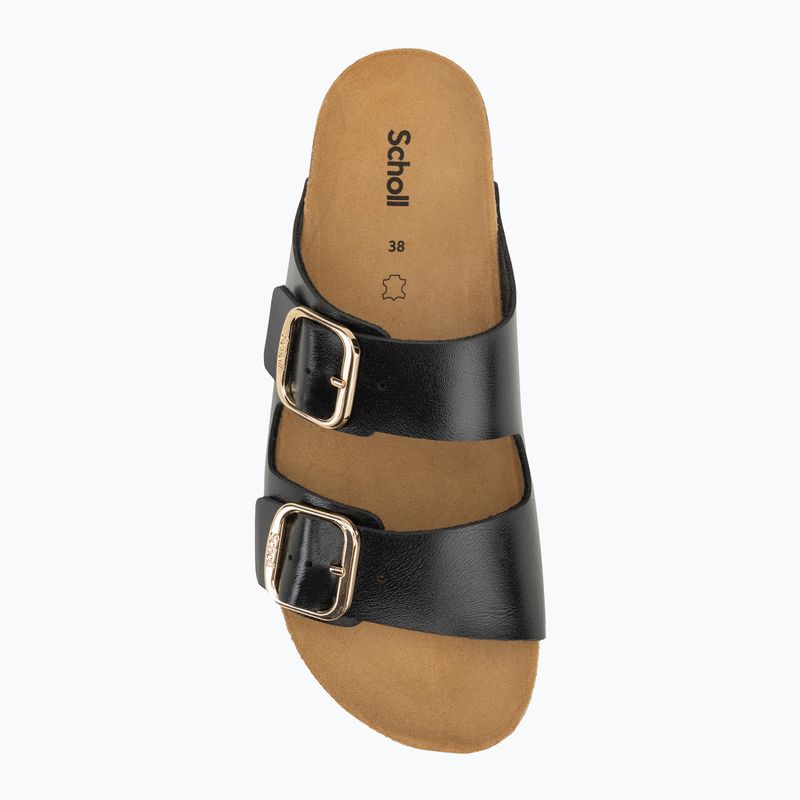 Damen-Flip-Flops Scholl Josephine Laminiert schwarz 5