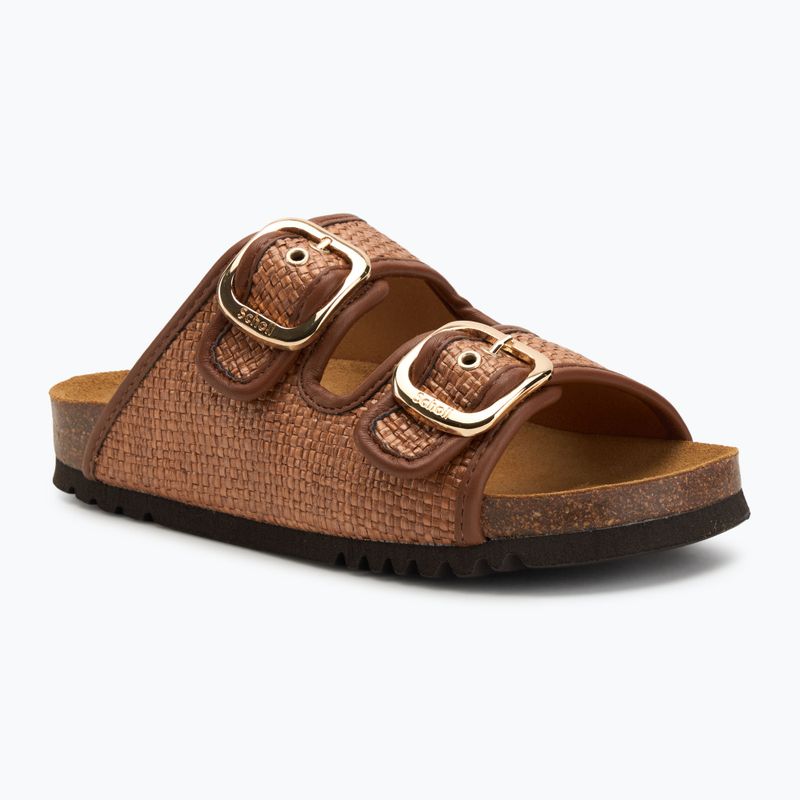 Scholl Noelle Raffia Damen-Flip-Flops cognac