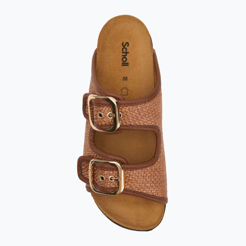 Scholl Noelle Raffia Damen-Flip-Flops cognac 5