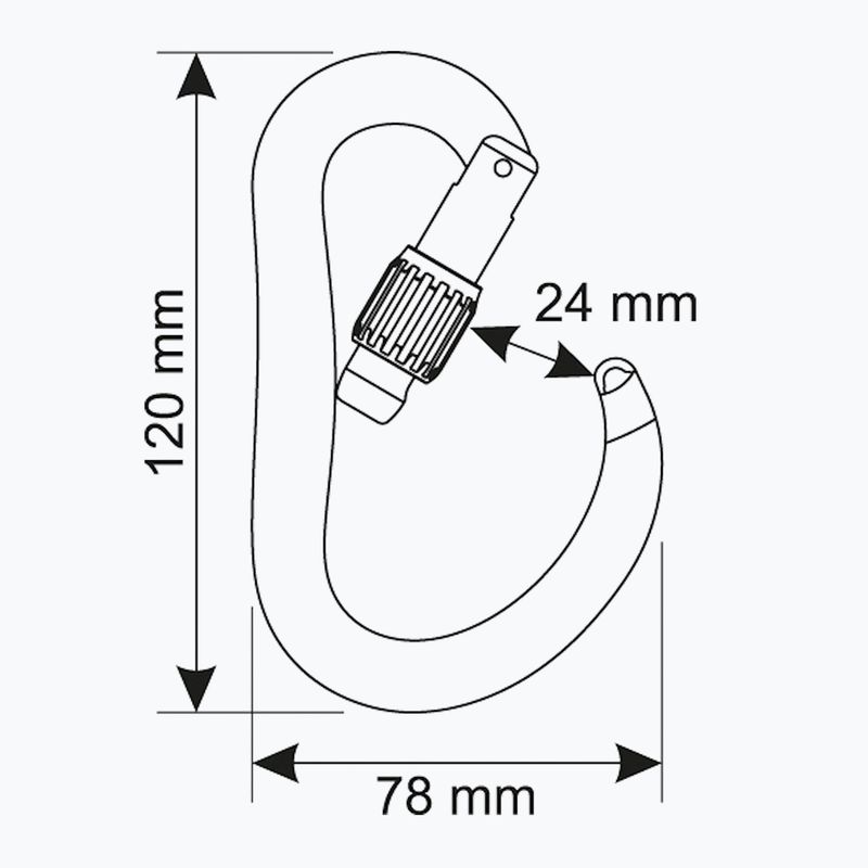 Karabiner CAMP Atom Lock gun metal 3