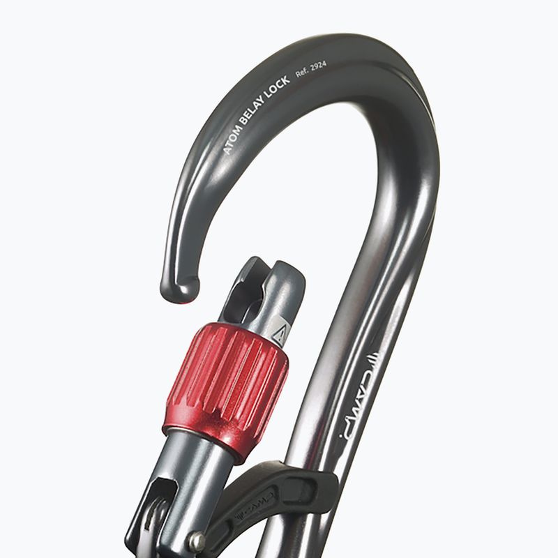 Kletterkarabiner CAMP Atom Belay Lock gun metal 3