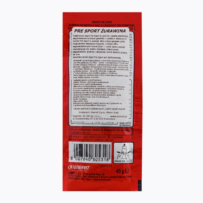 Pre Sport Enervit Kohlenhydrate 45g Cranberry 98595 2