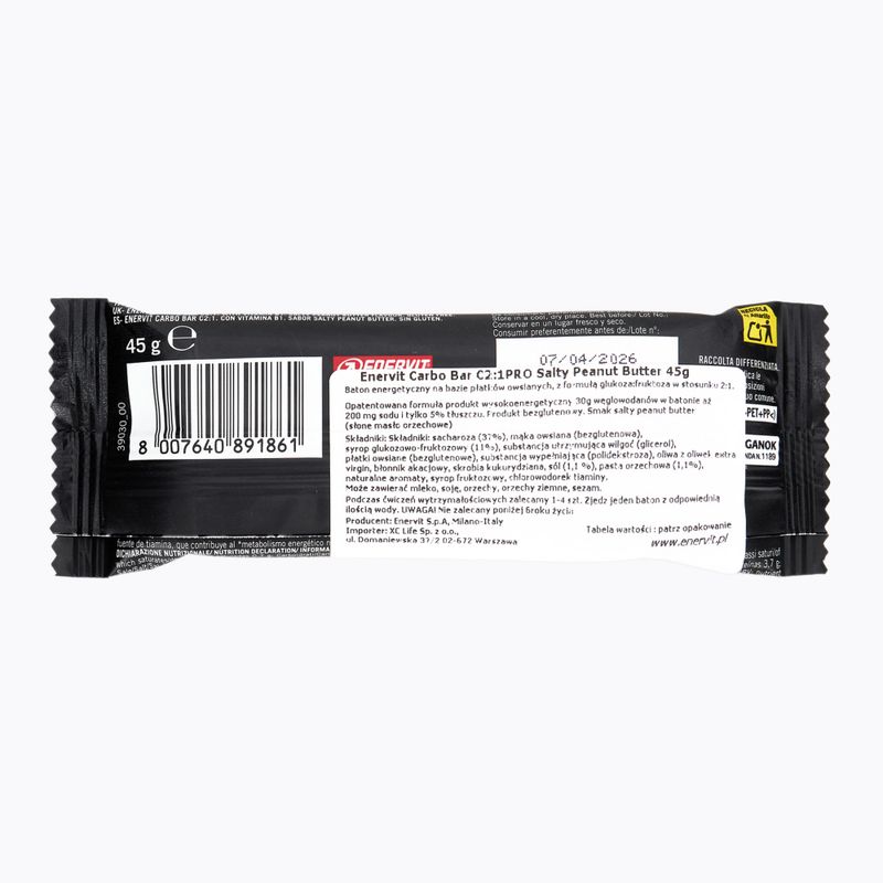 Enervit Carbo Bar C2:1 Pro Energieriegel 45 g salzige Erdnussbutter 2