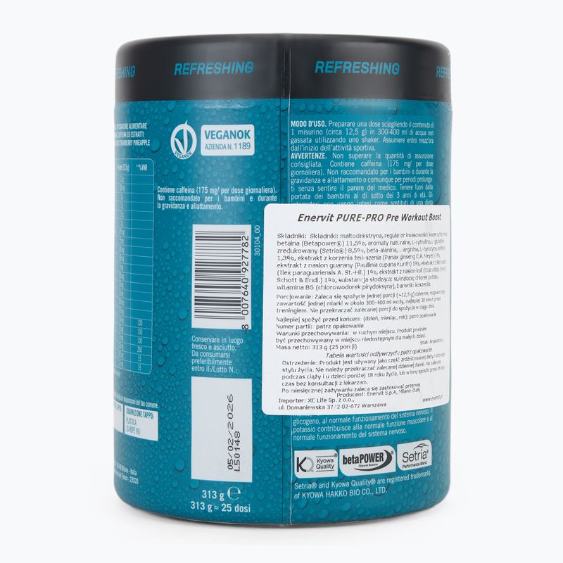 Enervit PurePro Pre Workout Vor-Workout 313 g Erdbeere-Ananas 2