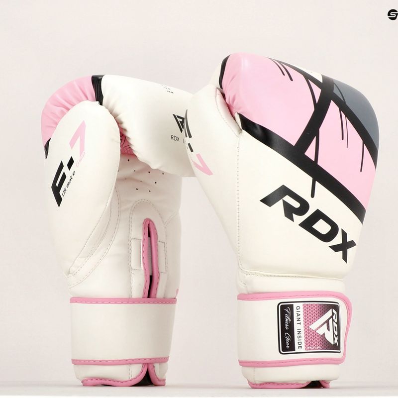 Damen Boxhandschuhe RDX BGR-F7 weiß und rosa BGR-F7P 8
