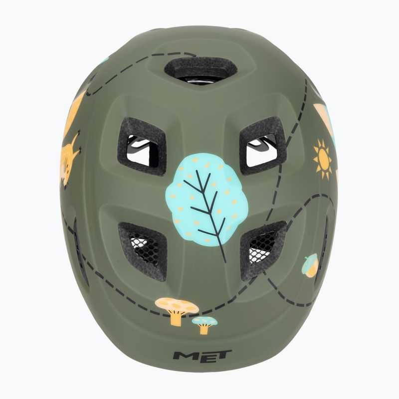 MET Kinderfahrradhelm Hooray grün Wald glänzend 6