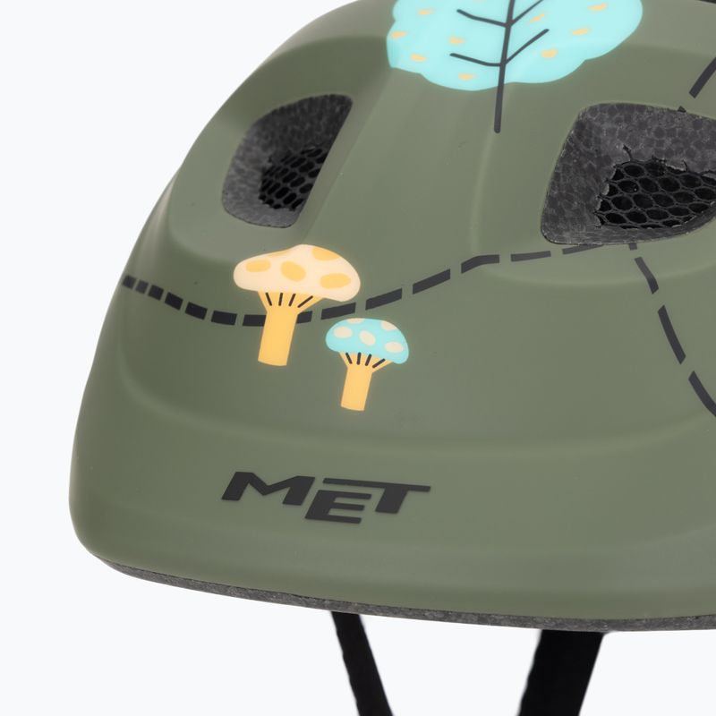 MET Kinderfahrradhelm Hooray grün Wald glänzend 7