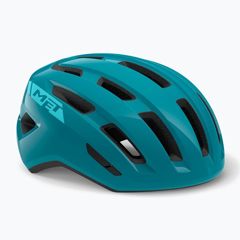 Fahrrad Helm MET Miles teal glossy 6
