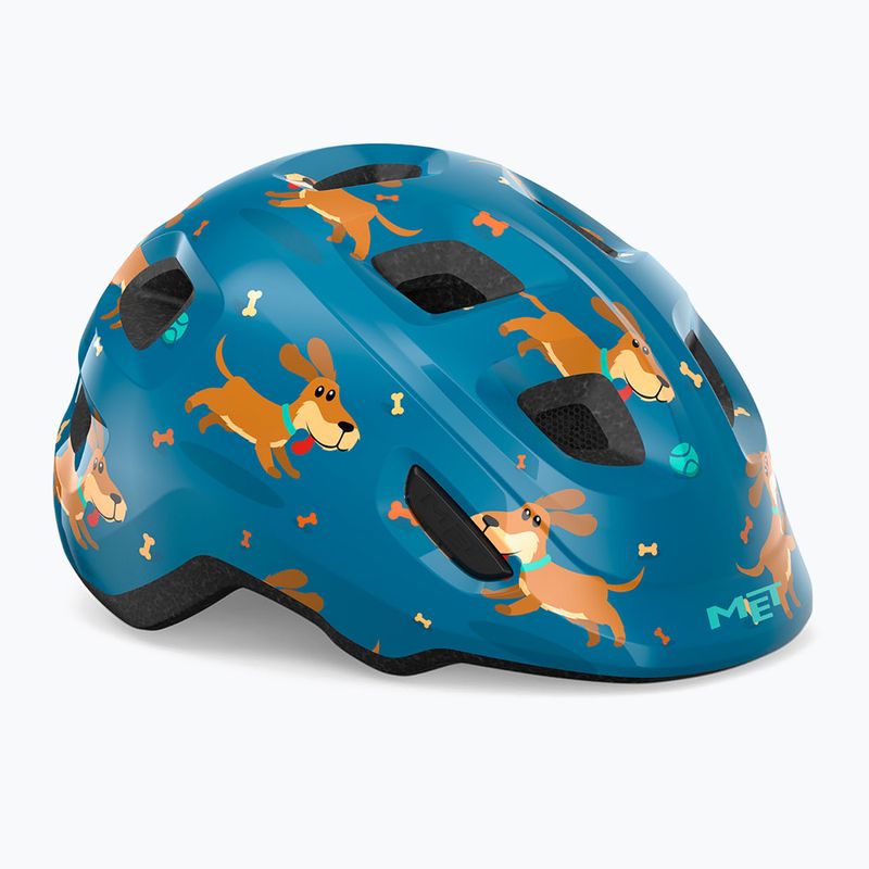 Fahrrad Helm Kinder MET Hooray blue teckel glossy 6