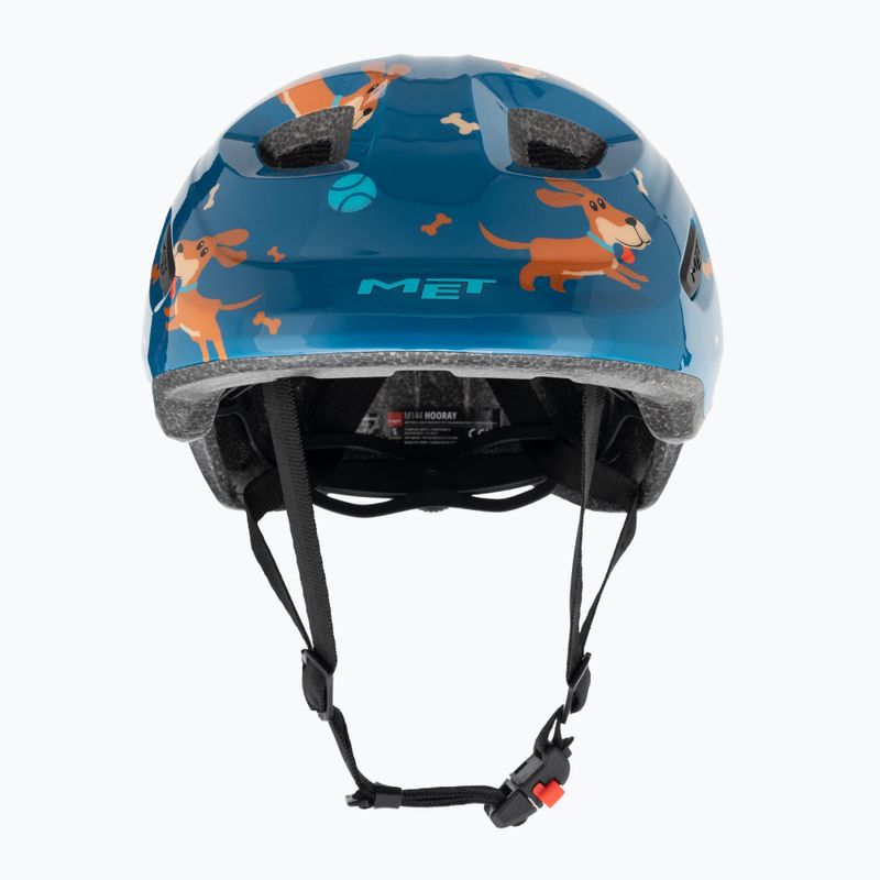 Fahrrad Helm Kinder MET Hooray blue teckel glossy 2