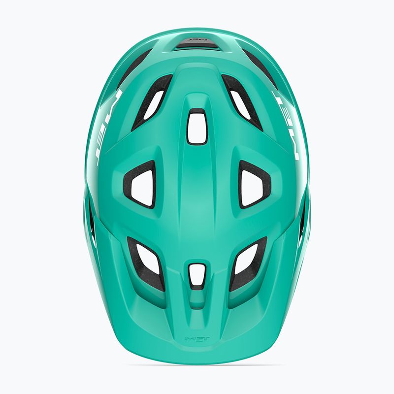 MET Eldar teal glänzender Fahrradhelm für Kinder 4