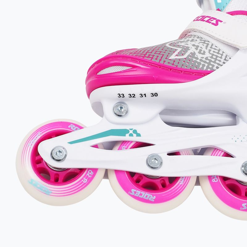 Roces Jokey X Girl Kinder Rollschuhe weiß/rosa 6